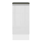 Balcão 100% MDF 35 cm 1 Porta Frente Branco Brilho Acordes Madesa
