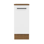 Balcão Madesa Agata 35 cm 1 Porta Rustic/Branco
