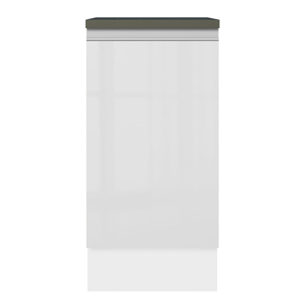 Balcão Madesa Acordes 100% MDF 40 cm 1 Porta Branco Brilho