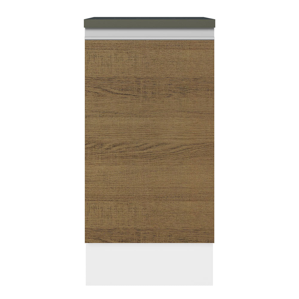 Balcão Madesa Acordes 100% MDF 40 cm 1 Porta Branco/Rustic