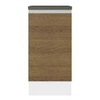 Balcão Madesa Acordes 100% MDF 40 cm 1 Porta Branco/Rustic