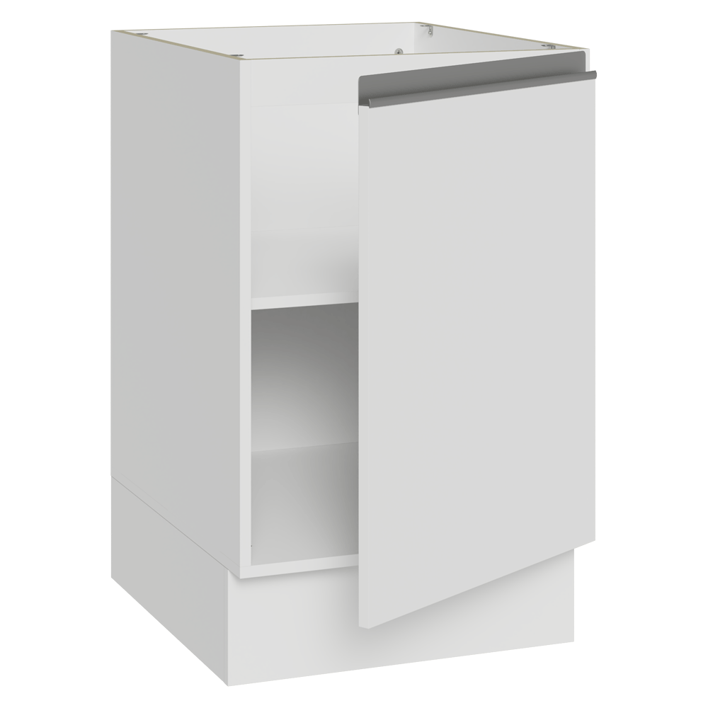 Balcão de Cozinha 50cm 1 Porta (Sem Tampo) Branco Glamy Madesa