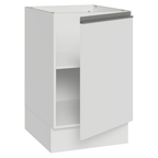 Balcão de Cozinha 50cm 1 Porta (Sem Tampo) Branco Glamy Madesa