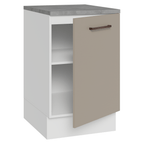 Balcão de Cozinha 50cm 1 Porta Branco/Crema Agata Madesa