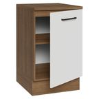 Balcão de Cozinha 50cm 1 Porta Rustic/Branco Agata Madesa