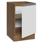Balcão de Cozinha 50cm 1 Porta (Sem Tampo) Rustic/Branco Glamy Madesa