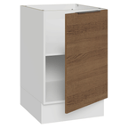 Balcão de Cozinha 50cm 1 Porta (Sem Tampo) Branco/Rustic Stella Madesa