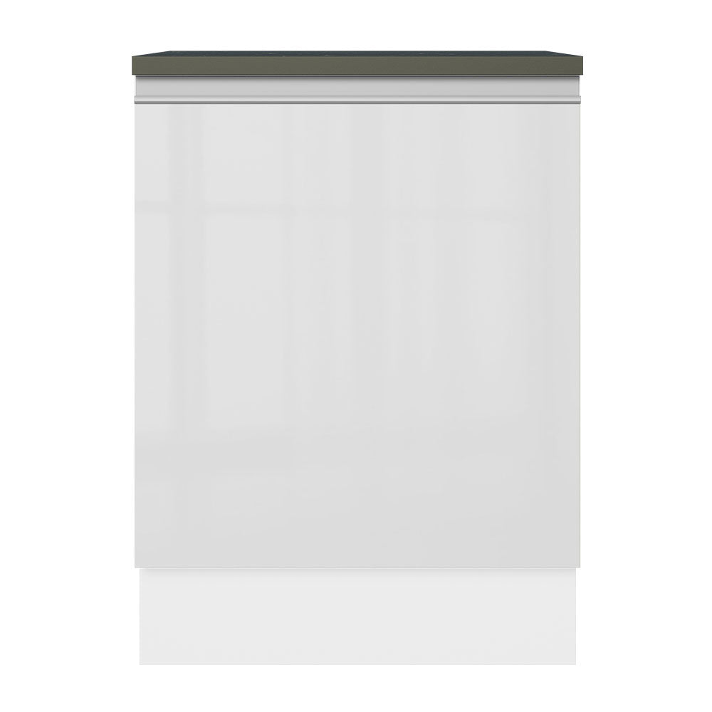 Balcão Madesa Acordes 100% MDF 60 cm 1 Porta Frente Branco Brilho