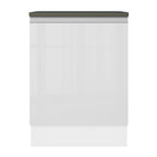 Balcão Madesa Acordes 100% MDF 60 cm 1 Porta Frente Branco Brilho