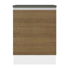 Balcão Madesa Acordes 100% MDF 60 cm 1 Porta Branco/Rustic