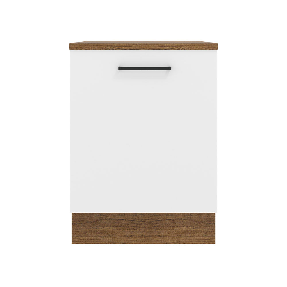 Balcão Madesa Agata 60 cm 1 Porta Rustic/Branco