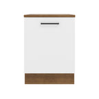 Balcão Madesa Agata 60 cm 1 Porta Rustic/Branco