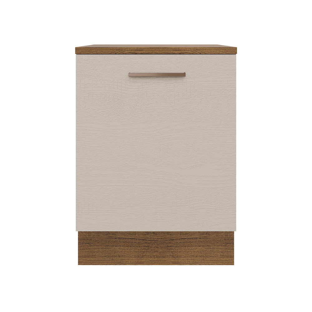 Balcão 60 cm 1 Porta Rustic/Crema Agata Madesa