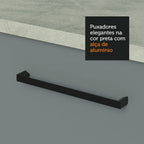 Balcão Madesa Agata 60 cm 3 Gavetas Branco/Cinza