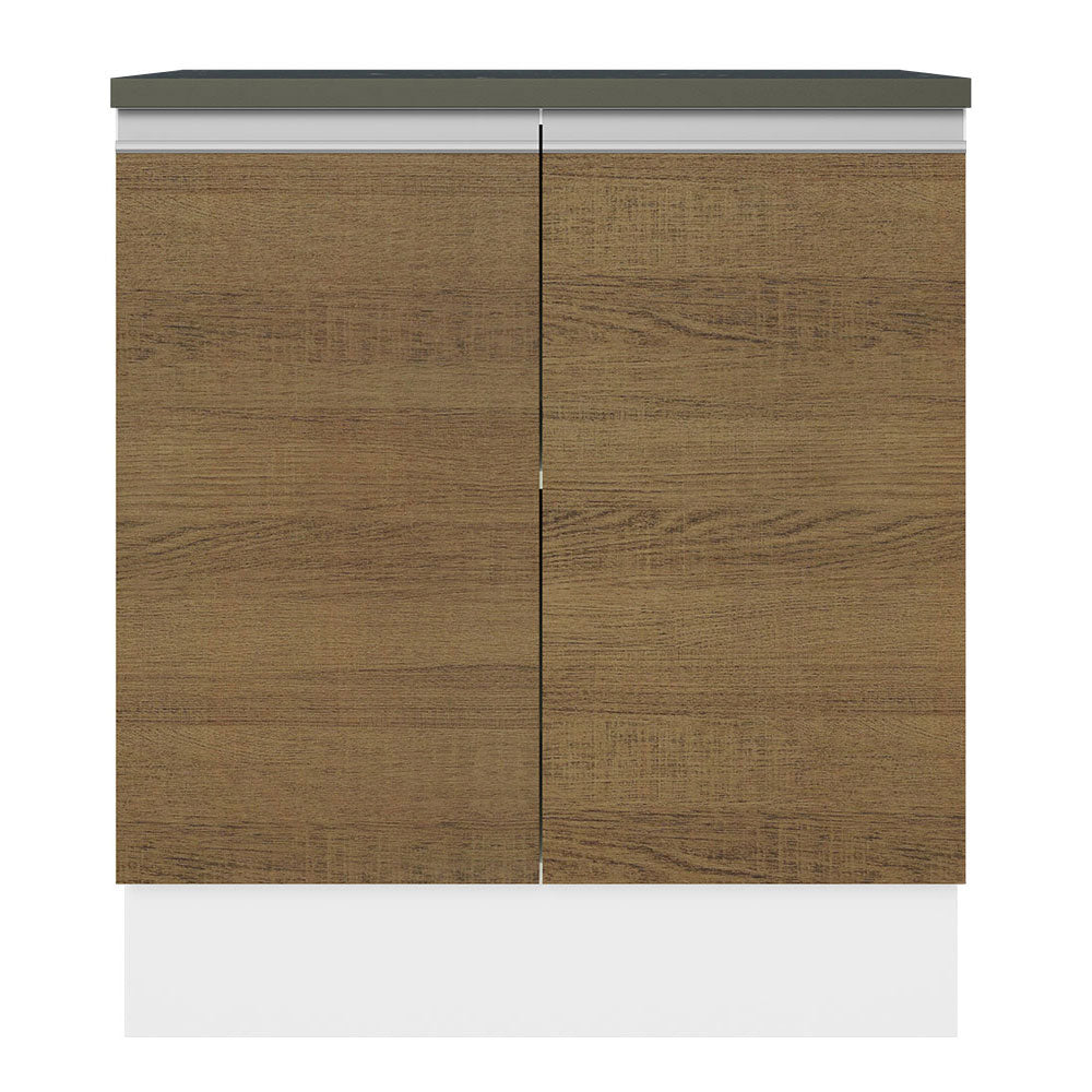 Balcão 100% MDF 70 cm 2 Portas Branco/Rustic Acordes Madesa