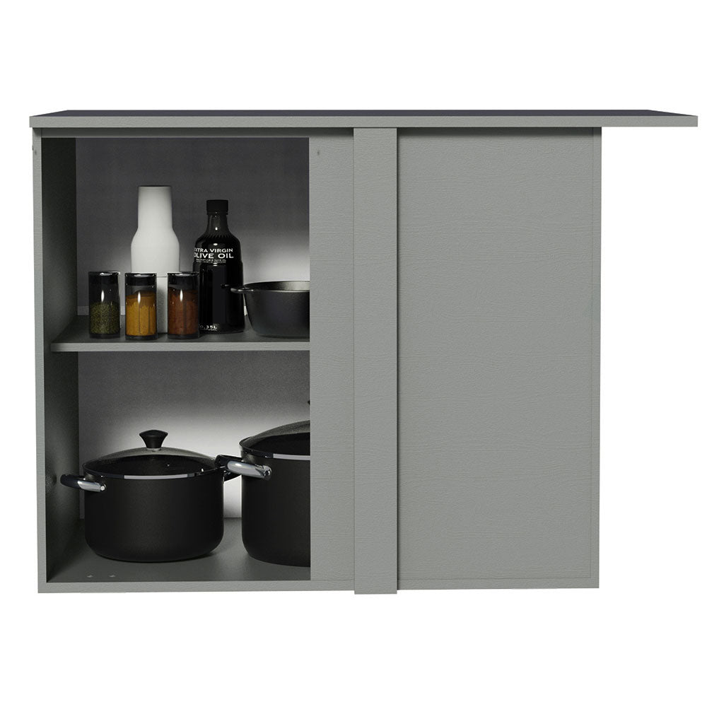 Balcão de Canto 1 Porta Suspenso Cinza Nice Madesa