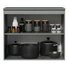 Balcão 80 cm 2 Portas Suspenso Cinza Nice Madesa