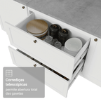 Balcão de Cozinha 80 cm 2 Gavetas (Sem Tampo) Branco Vik Madesa