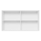 Armário Aéreo 100% MDF 120 cm 2 Portas Vidro Reflex Branco/Preto Acordes Madesa