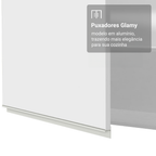 Armário Aéreo Madesa Glamy 120 cm 2 Portas Branco