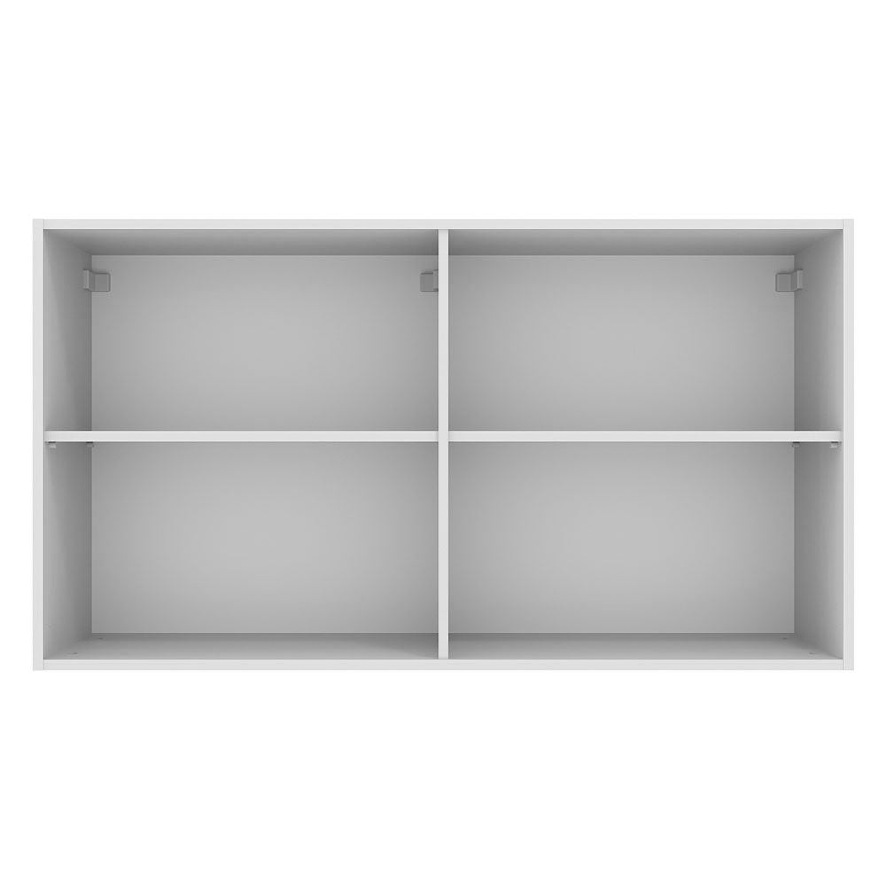 Armário Aéreo 120 cm 2 Portas Branco/Crema Agata Madesa