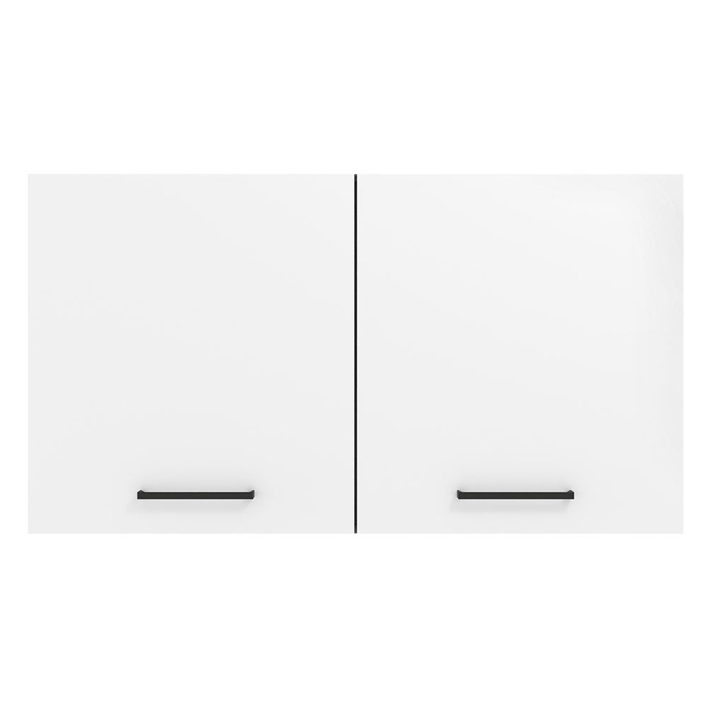Armário Aéreo Madesa Agata 120 cm 2 Portas Rustic/Branco