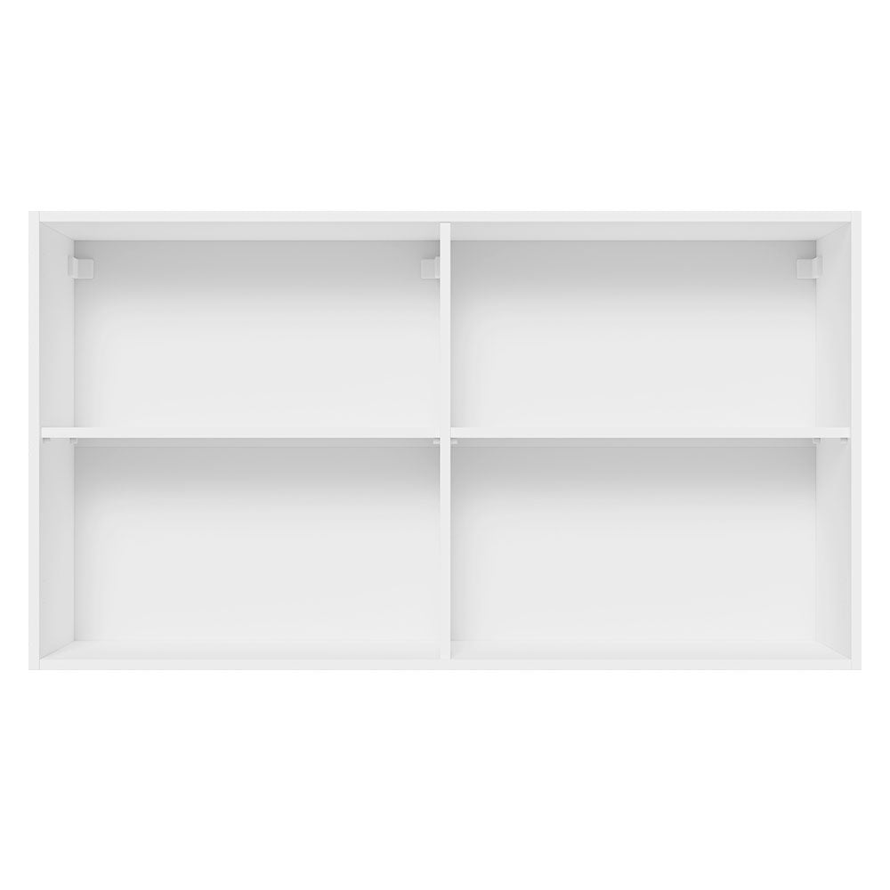 Armário Aéreo 100% MDF 120 cm 2 Portas Branco/Preto Acordes Madesa