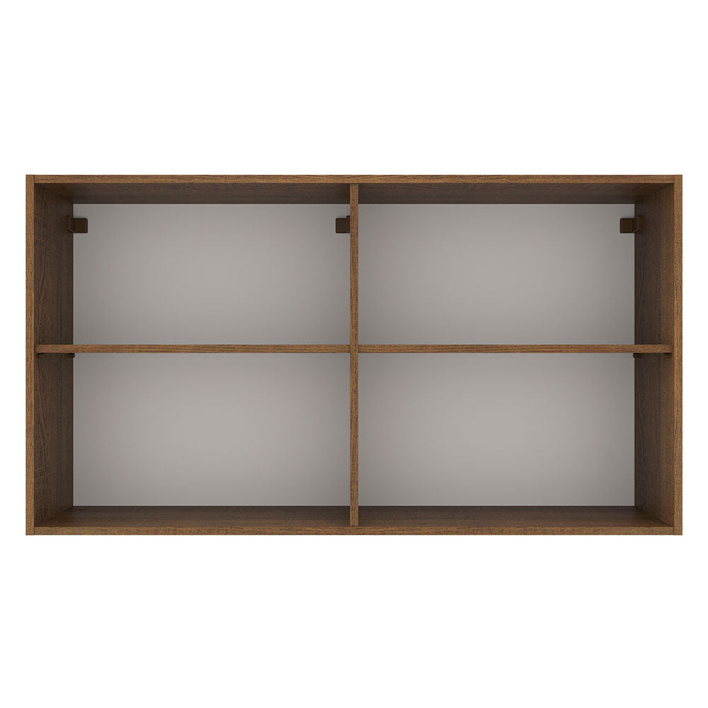 Armário Aéreo 120 cm 2 Portas Rustic/Crema Agata Madesa