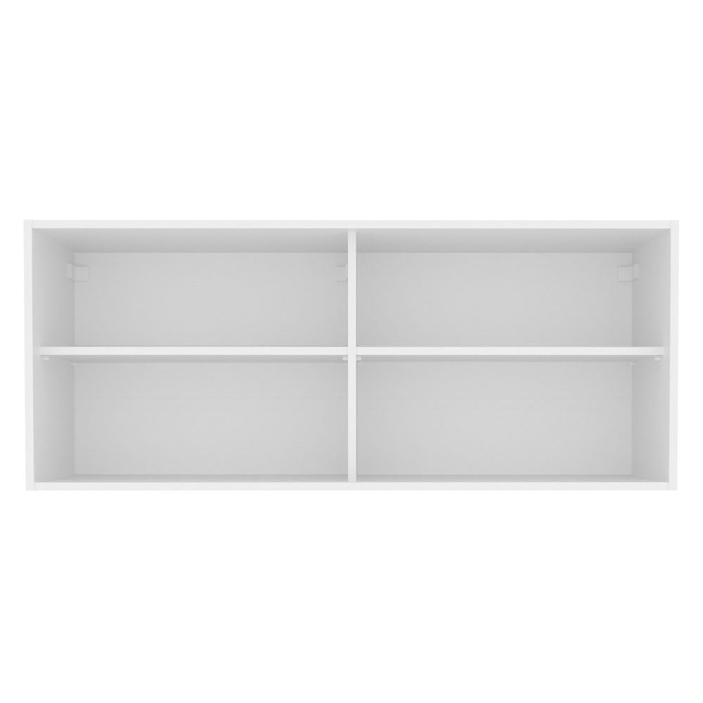 Armário Aéreo Madesa 2 Portas de Correr Vidro Reflex para Cozinhas Glamy, Lux, Agata e Reims Branco