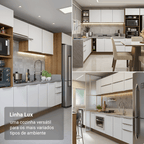 Armário Aéreo Madesa Lux 60 cm 1 Porta Rustic/Branco Veludo