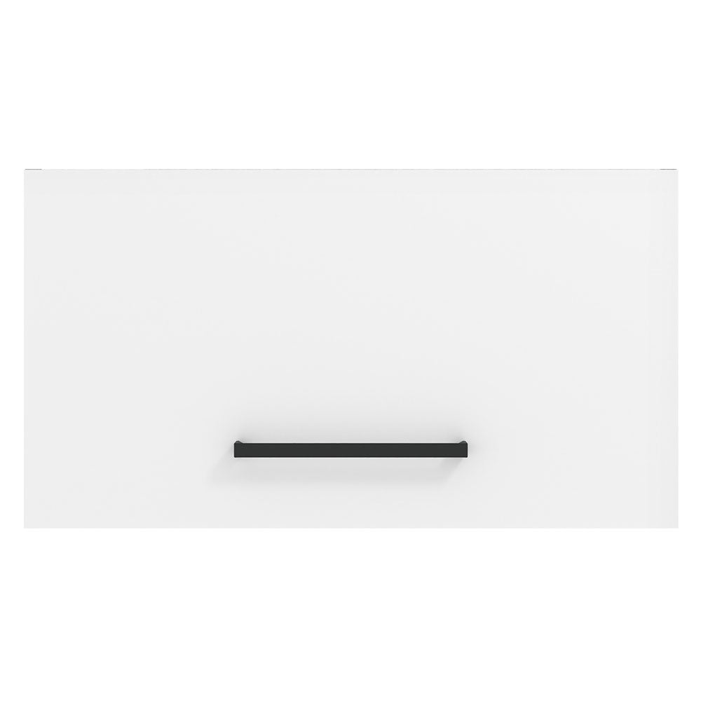 Armário Aéreo Madesa Agata 60 cm 1 Porta Basculante Rustic/Branco