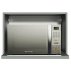 Armário Aéreo 60 cm Nicho para Microondas e Forno Elétrico Cinza Nice Madesa