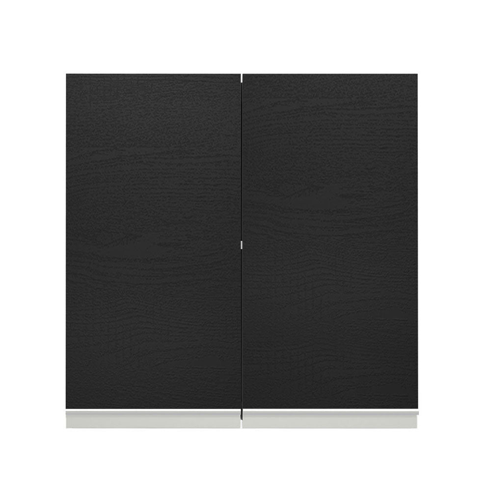 Armário Aéreo 70 cm 2 Portas Branco/Preto Glamy Madesa