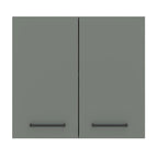 Armário Aéreo Madesa Agata 70 cm 2 Portas Rustic/Cinza