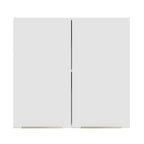 Armário Aéreo 70 cm 2 Portas Branco/Branco Veludo Lux Madesa