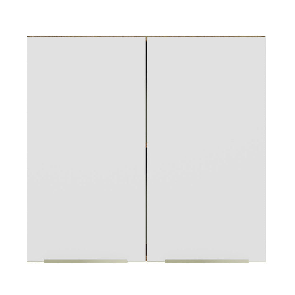Armário Aéreo 70 cm 2 Portas Rustic/Branco Veludo Lux Madesa