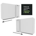 Armário Aéreo de Canto Madesa Glamy 1 Porta Branco