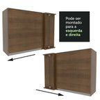 Armário Aéreo de Canto Madesa Glamy 1 Porta Rustic