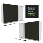 Armário Aéreo de Canto Madesa Glamy 1 Porta Branco/Preto