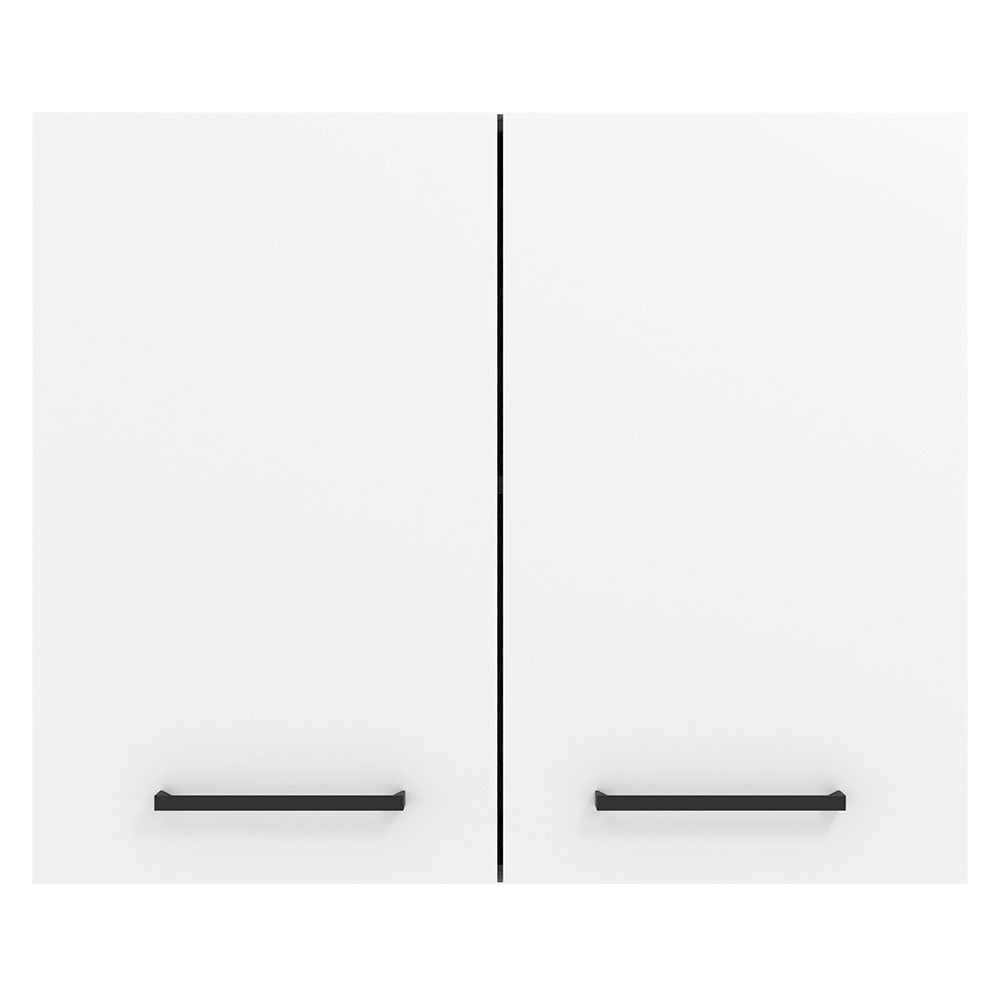 Armário Aéreo Madesa Agata 80 cm 2 Portas Rustic/Branco