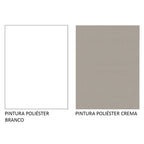 Armário Aéreo Madesa Glamy 80 cm 1 Porta Basculante Branco/Crema