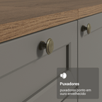 Armário Aéreo 80 cm 1 Porta Basculante Rustic/Cinza Vik Madesa