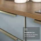 Paneleiro 40 cm 2 Portas e 2 Nichos Rustic/Cinza Lux Madesa