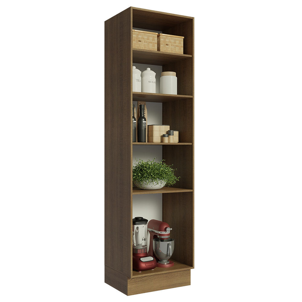 Paneleiro 60 cm com Nichos Abertos para Cozinha Madesa Glamy, Agata, Stella Rustic