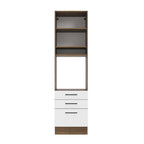 Torre Quente Madesa Agata 60 cm 1 Porta 3 Gavetas Rustic/Branco