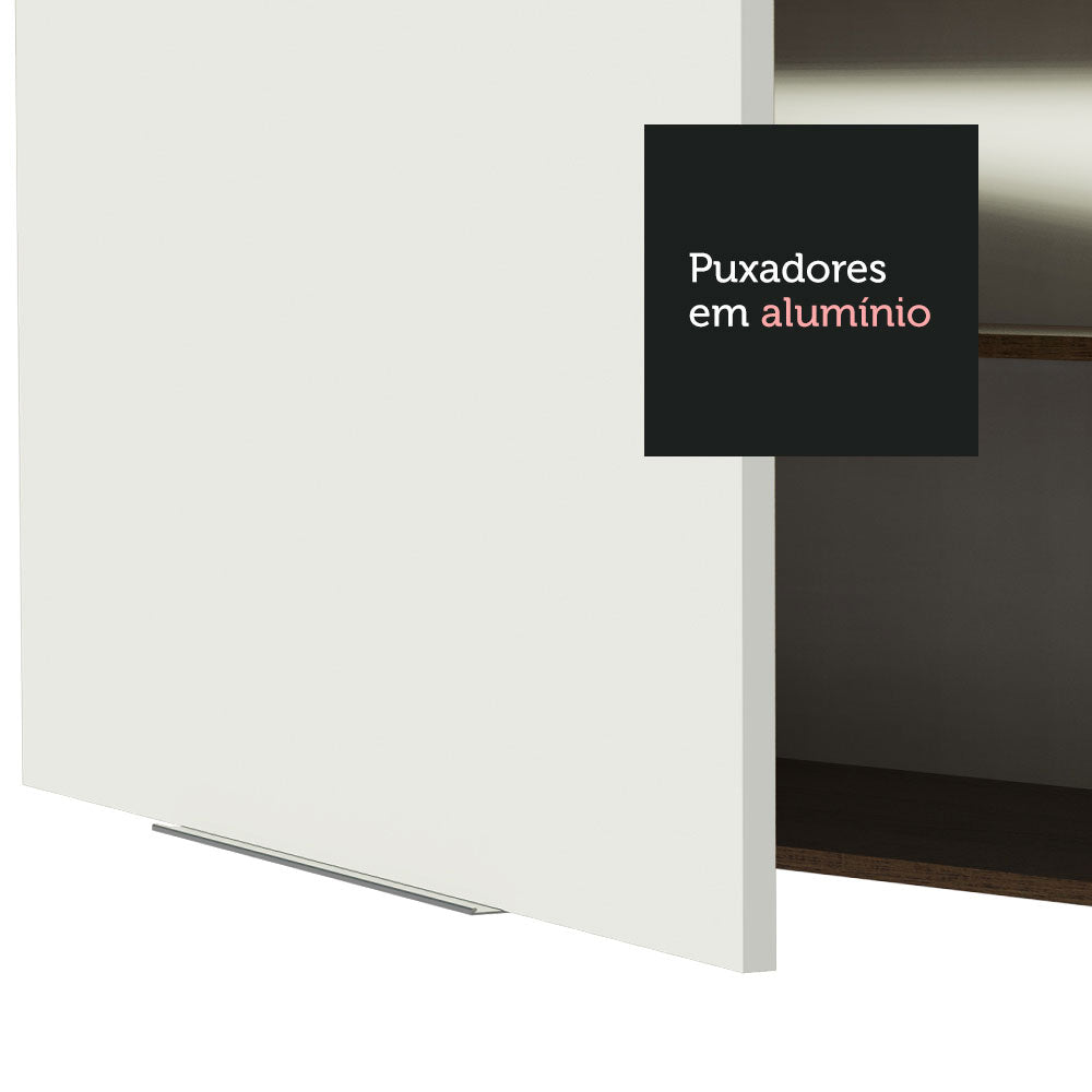 Torre Quente Madesa Stella 60 cm 1 Porta 3 Gavetas Rustic/Branco