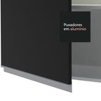 Torre Quente Madesa Glamy 60 cm 1 Porta 3 Gavetas Branco/Preto