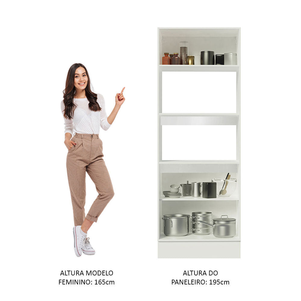 Torre Quente Madesa Smart 2 Portas e 1 Suspensa Branco/Rustic