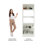 Torre Quente Madesa Smart 2 Portas e 1 Suspensa Branco/Rustic