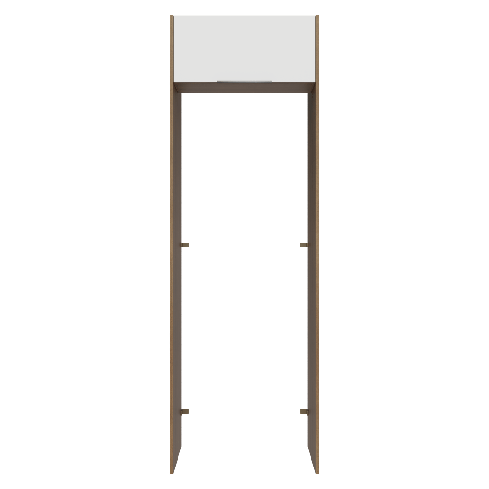 Porta-Geladeira 73 cm 1 Porta Basculante Rustic/Branco Stella Madesa